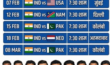 *T20 वर्ल्ड कप का हो गया है आगाज,,भारत ने T20 के पहले मुकाबले मे USA को  29 रन से हराकर शानदार शुरुवात की है,,भारत का कब- कब  किस- किस देश से अगला मैच है पढ़ें पुरी खबर*