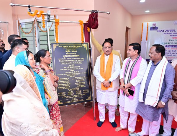 मुख्यमंत्री श्री विष्णुदेवा साय ने बगिया दाबित  उद्हन सिंचाई प्रणाली के निर्माण कार्य का शुभारम्भ करते हुए कहा जशपुर बनेगा आधुनिक दाबित  सिंचाई प्रणाली का राष्ट्रीय मॉडल जिला