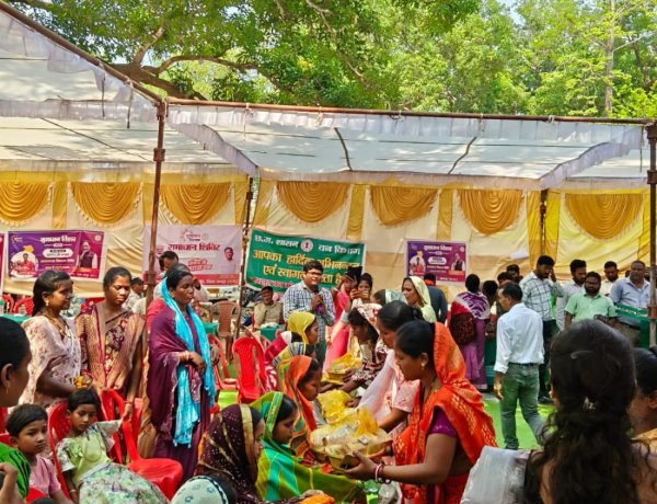 4 बच्चों  का अन्नप्राशन  8 गर्भवती महिलाओं का गोद भराई के साथ मनाया गया सुशासन तिहार