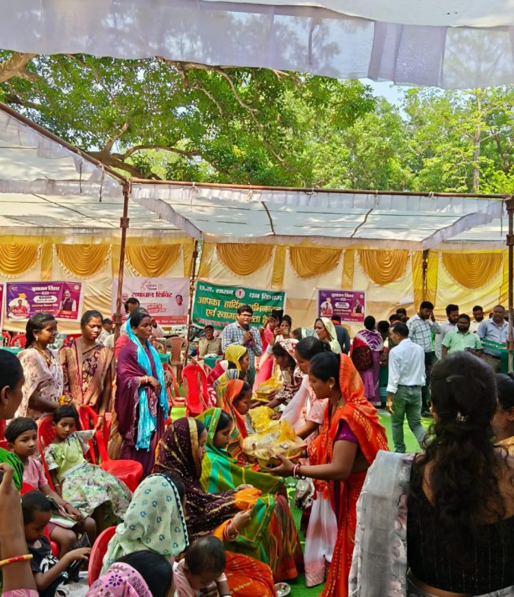 4 बच्चों  का अन्नप्राशन  8 गर्भवती महिलाओं का गोद भराई के साथ मनाया गया सुशासन तिहार