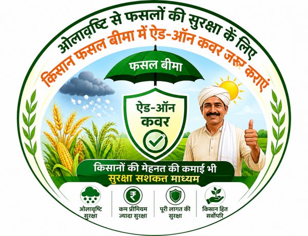 फसल बीमा में ऐड-ऑन कवर अपनाएं, मेहनत की कमाई को सुरक्षित बनाएं