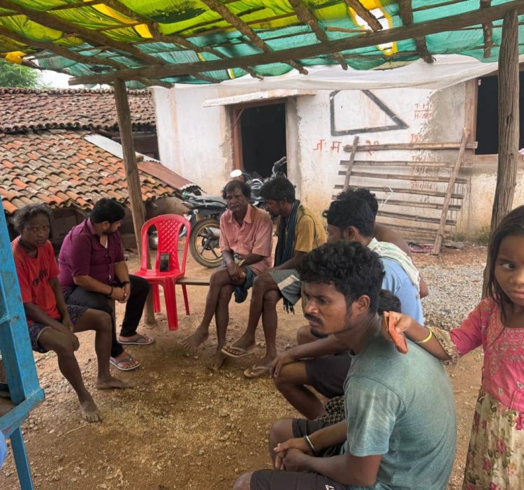 जनपद उपाध्यक्ष अरविंद गुप्ता ने पहाड़ी कोरवा बस्ती में सुनी प्रधानमंत्री नरेंद्र मोदी के 'मन की बात'