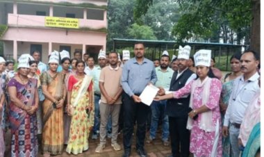 बगीचा में शिक्षकों का हल्लाबोल, मांगों को लेकर धरना-प्रदर्शन के बाद निकाली बाइक रैली