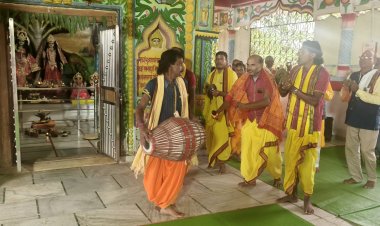 हरिनाम संकीर्तन से भक्तिमय हुआ ईब नदी तट, पमशाला के राधा-कृष्ण मंदिर में उमड़ रही श्रद्धा